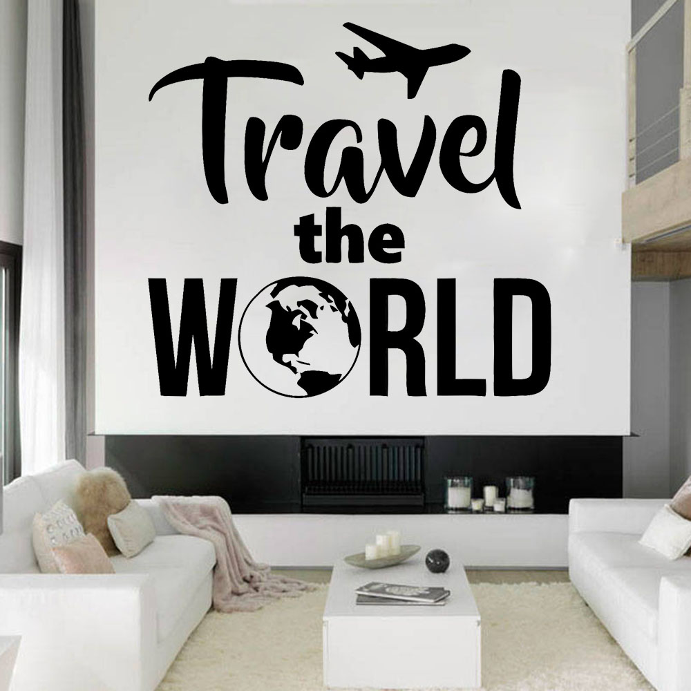 Office Furniture World - وكالة السفر ملصقات جدار ديكور المنزل