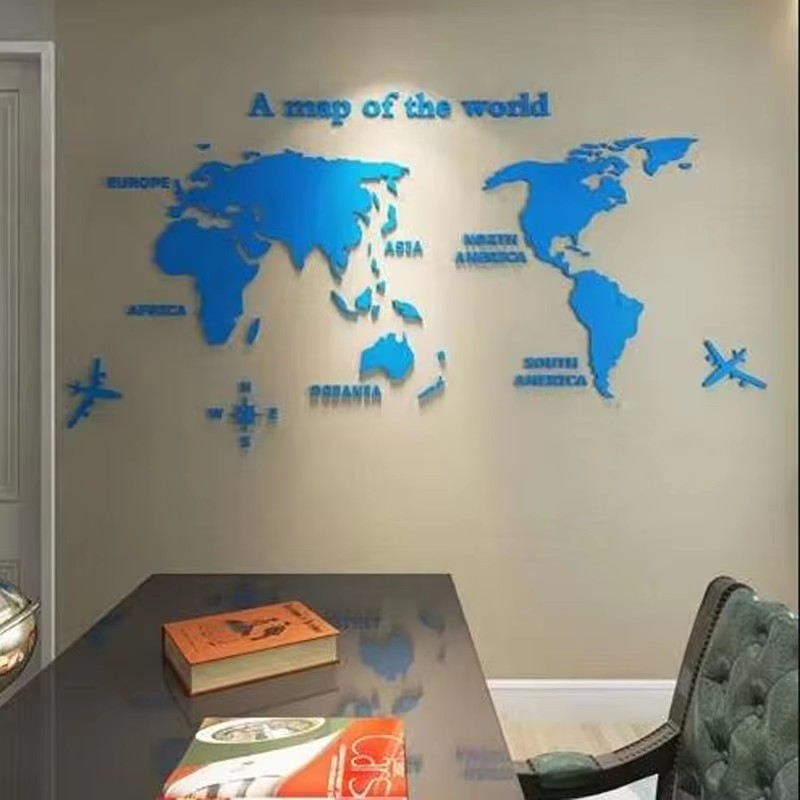 Office Furniture World - ملصق جداري ثلاثي الأبعاد من الأكريليك
