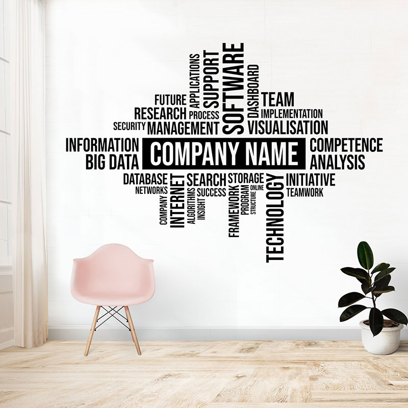 Office Furniture Names - ملصق حائط مخصص باسم العمل، ديكور