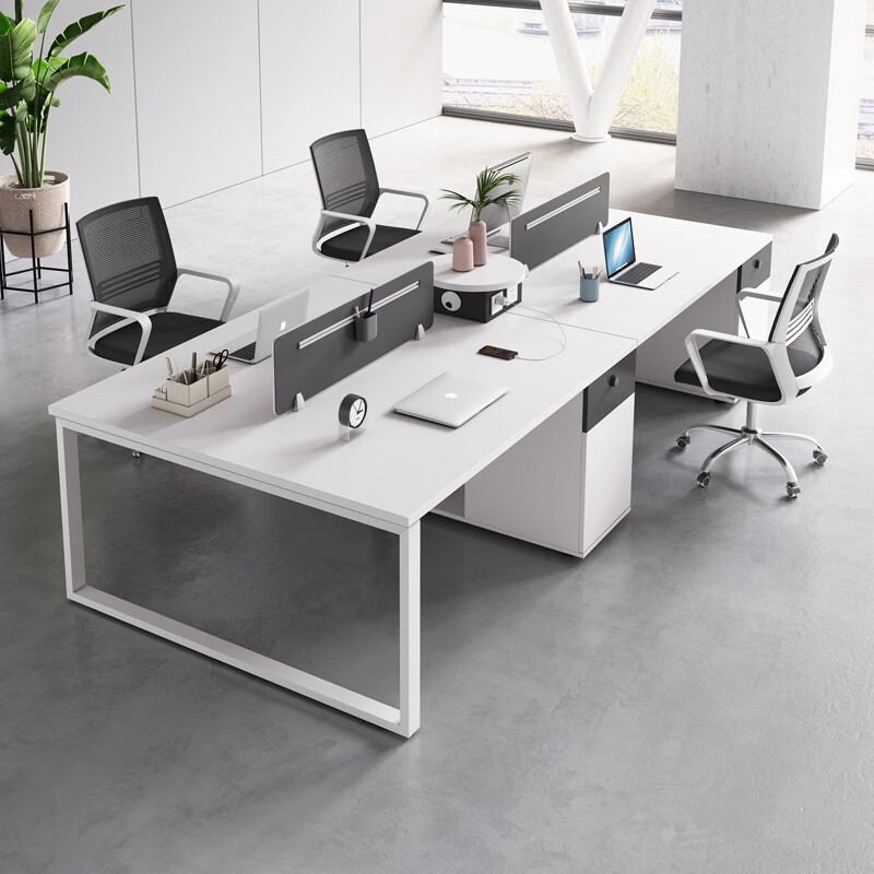 Office Furniture Manufacturers - مكتب الموظفين في مكان العمل بأربعة