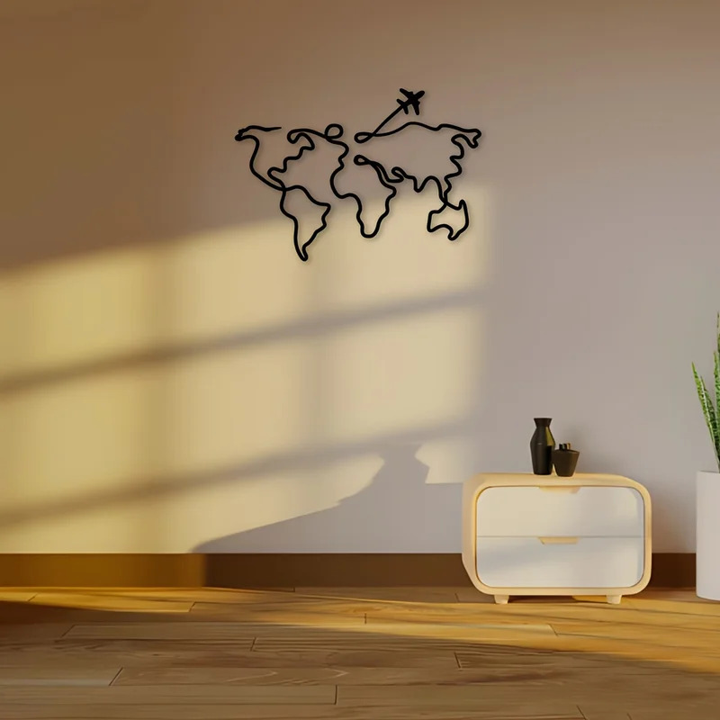 Office Furniture World - قطعة واحدة من نحت جدار معدني