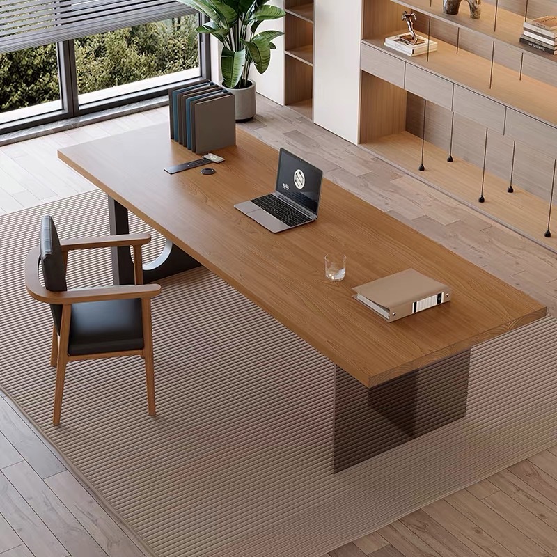 Office Furniture Desk - مكتب خشبي عائم من الأكريليك الإيطالي،