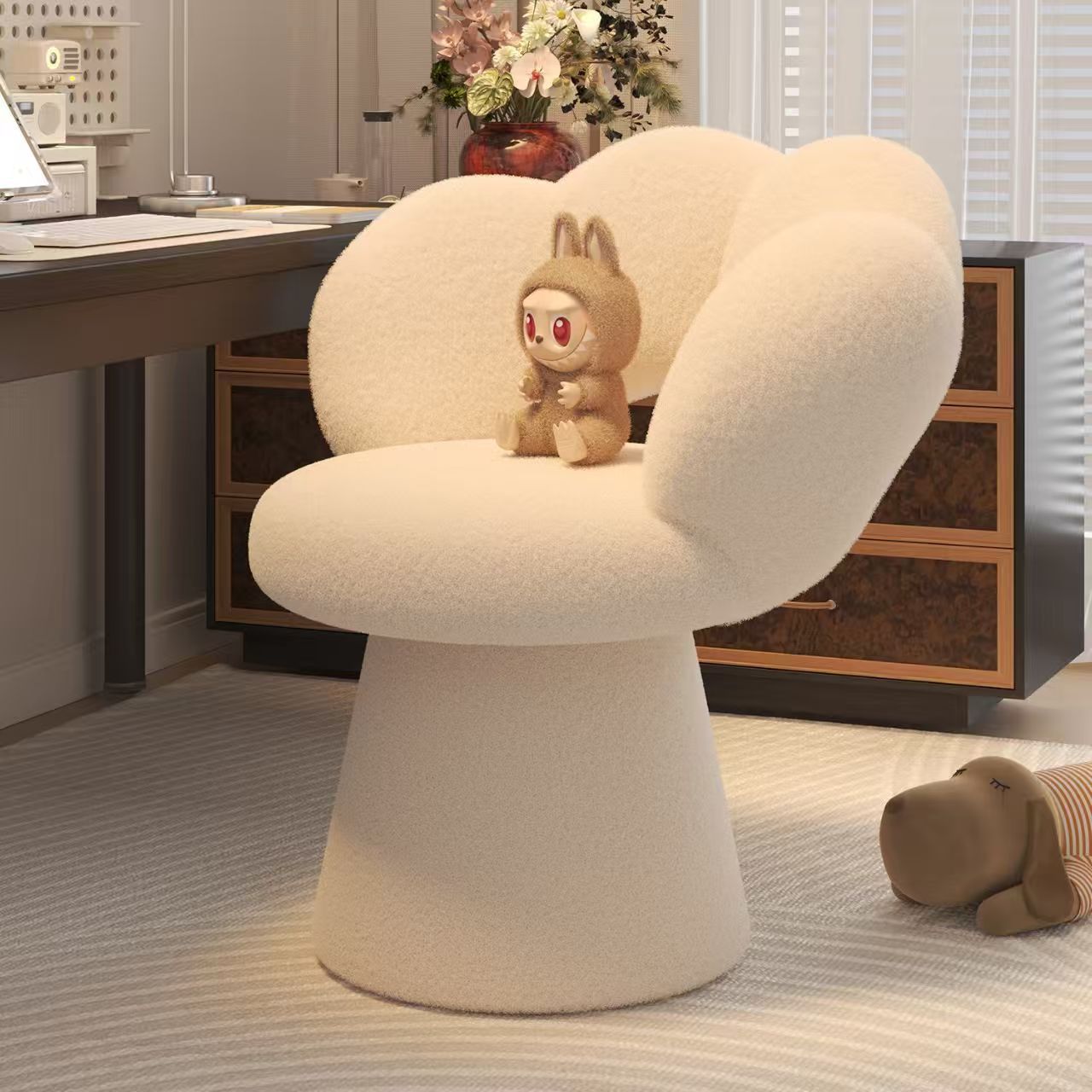 Office Furniture Desk - كرسي مكتب منزلي مريح مع دعم