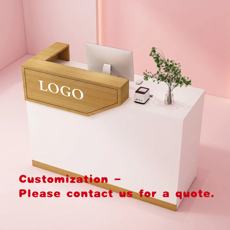 Office Furniture Desk - مكتب استقبال خشبي مخصص للفنادق، طاولة