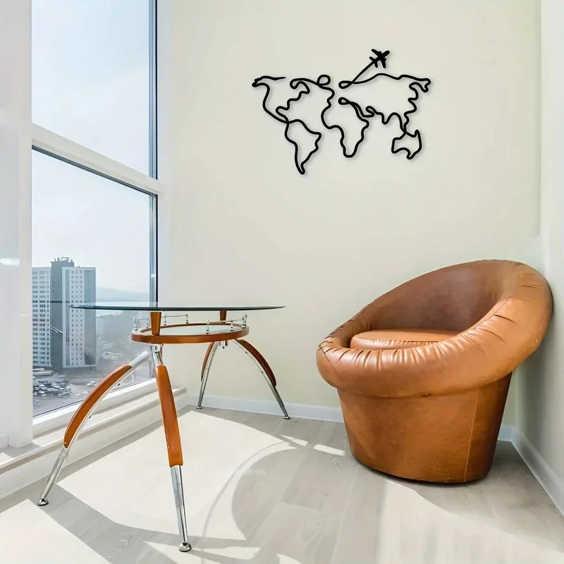 Office Furniture World - قطعة واحدة من نحت جداري معدني