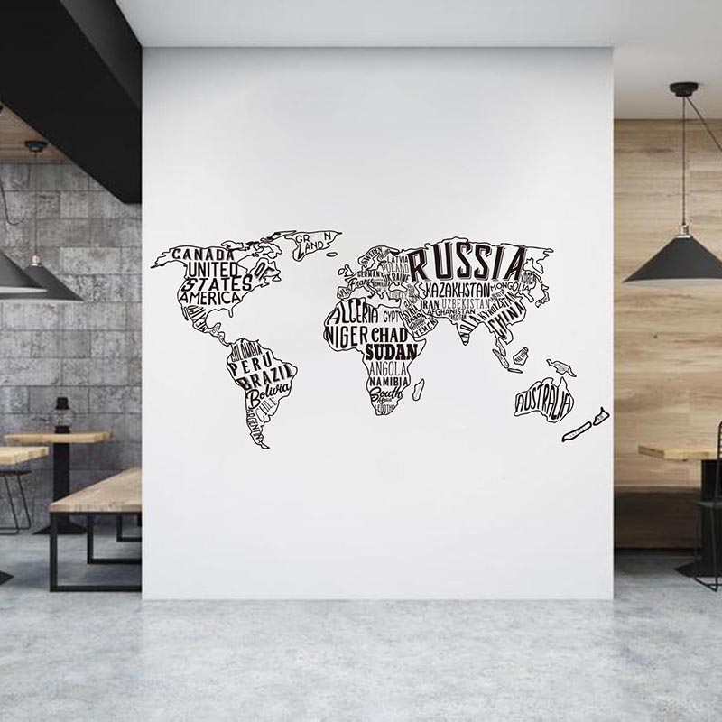 ملصق حائط كبير لخريطة العالم،  - مراجعة Office Furniture World وسعره