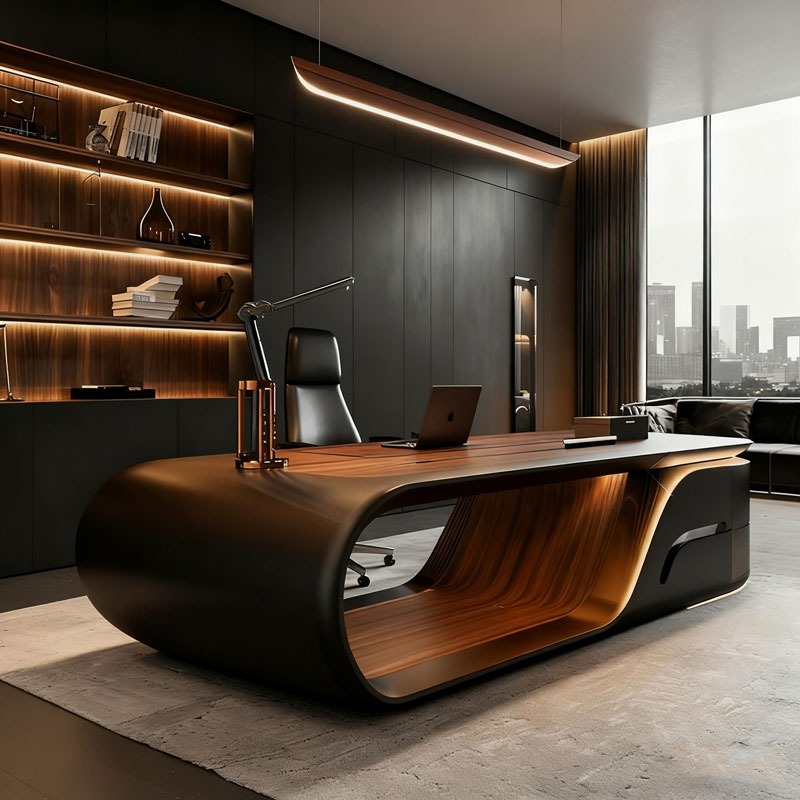 مكتب تنفيذي فاخر وعصري على شكل - مراجعة Office Furniture Manufacturers وسعره