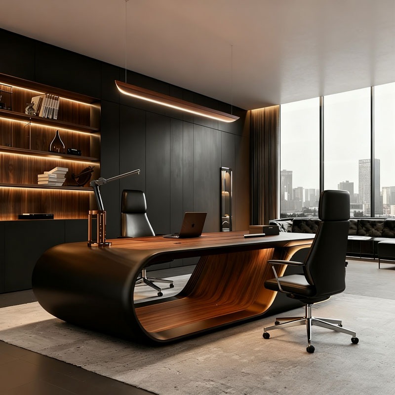 مكتب تنفيذي فاخر وعصري على شكل - مراجعة Office Furniture Manufacturers وسعره
