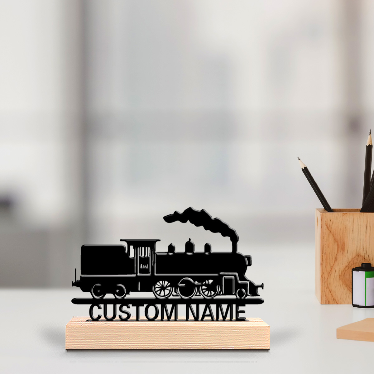 تمثال قطار بخاري معدني عتيق مخ - مراجعة Office Furniture Names وسعره