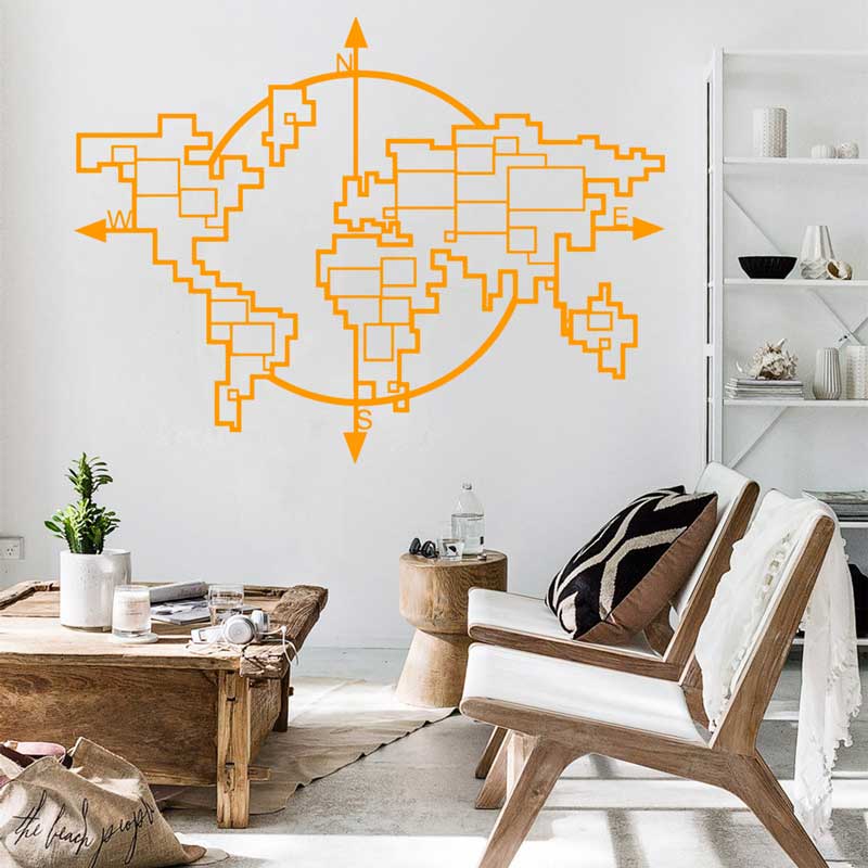 هندسية خريطة العالم البوصلة ال - مراجعة Office Furniture World وسعره