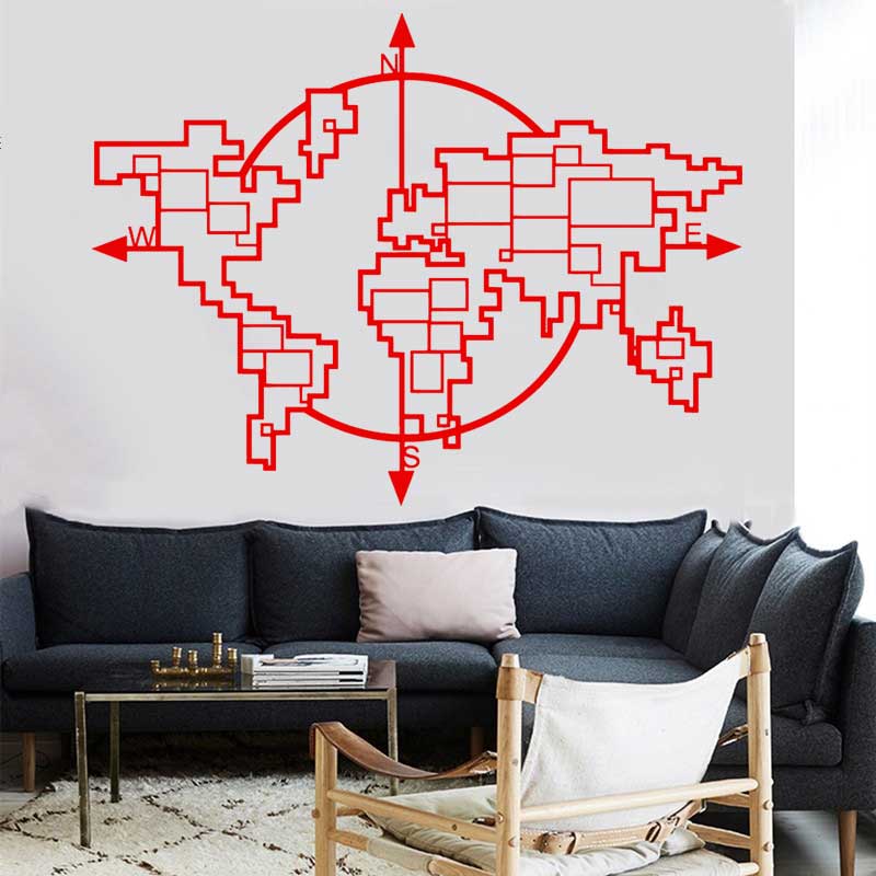 هندسية خريطة العالم البوصلة ال - مراجعة Office Furniture World وسعره