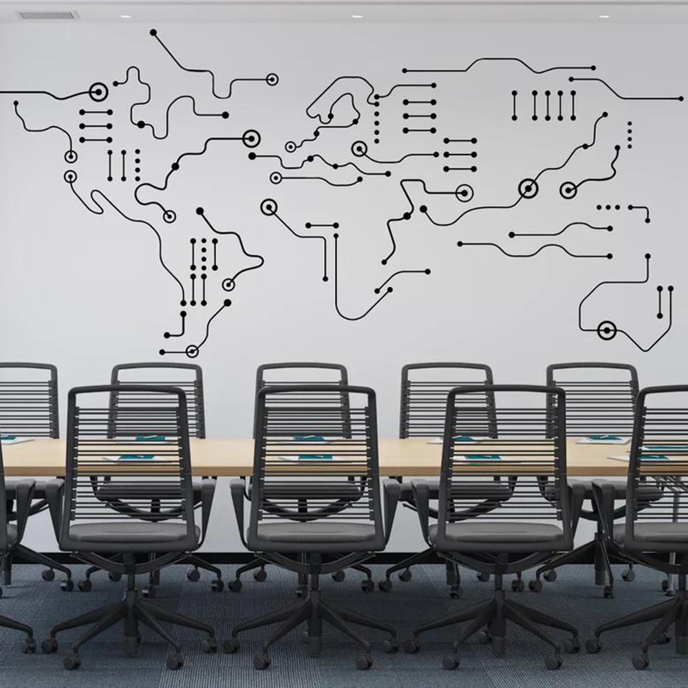 لوحة الدوائر خريطة العالم مكتب - مراجعة Office Furniture World وسعره