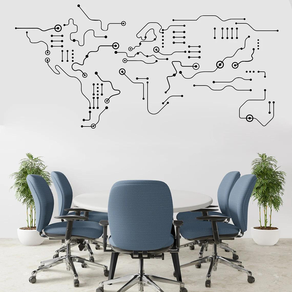 لوحة الدوائر خريطة العالم مكتب - مراجعة Office Furniture World وسعره