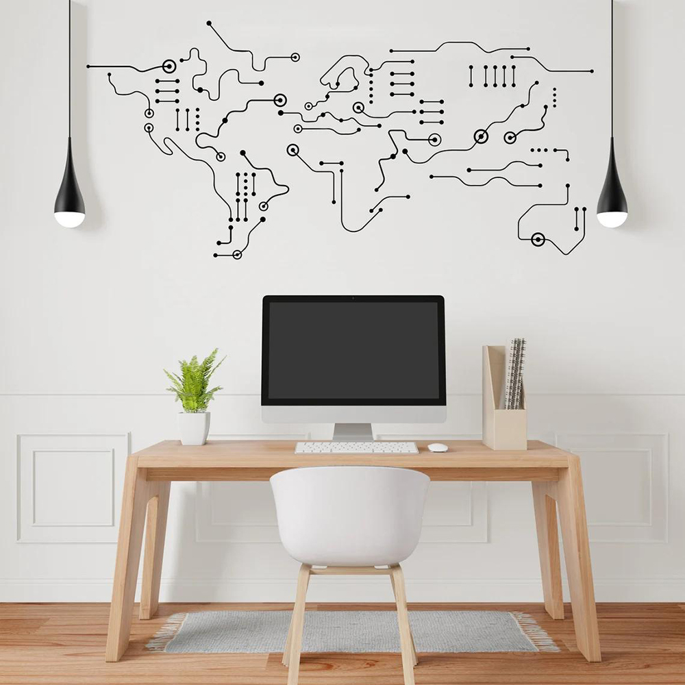 لوحة الدوائر خريطة العالم مكتب - مراجعة Office Furniture World وسعره
